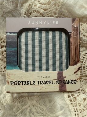 Sunnylife Striped Portable Travel Speaker brand new